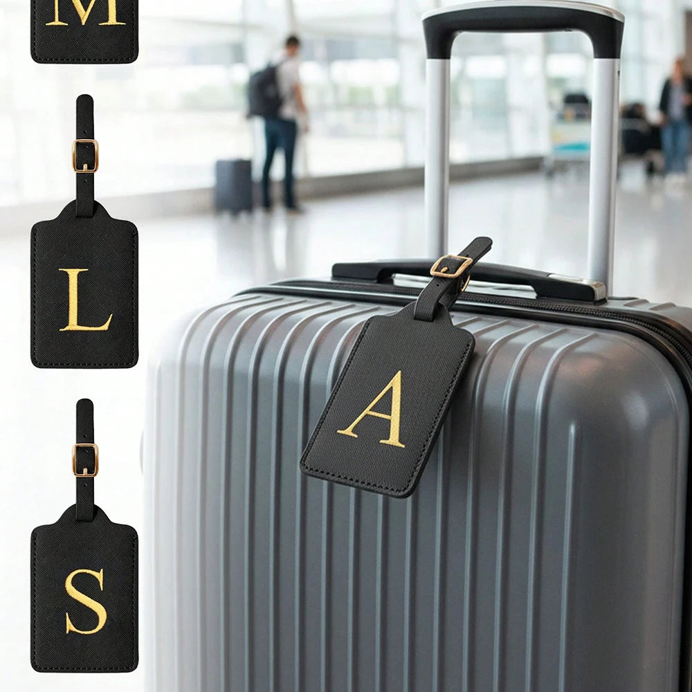 Étiquettes bagages cuir Nomadly
