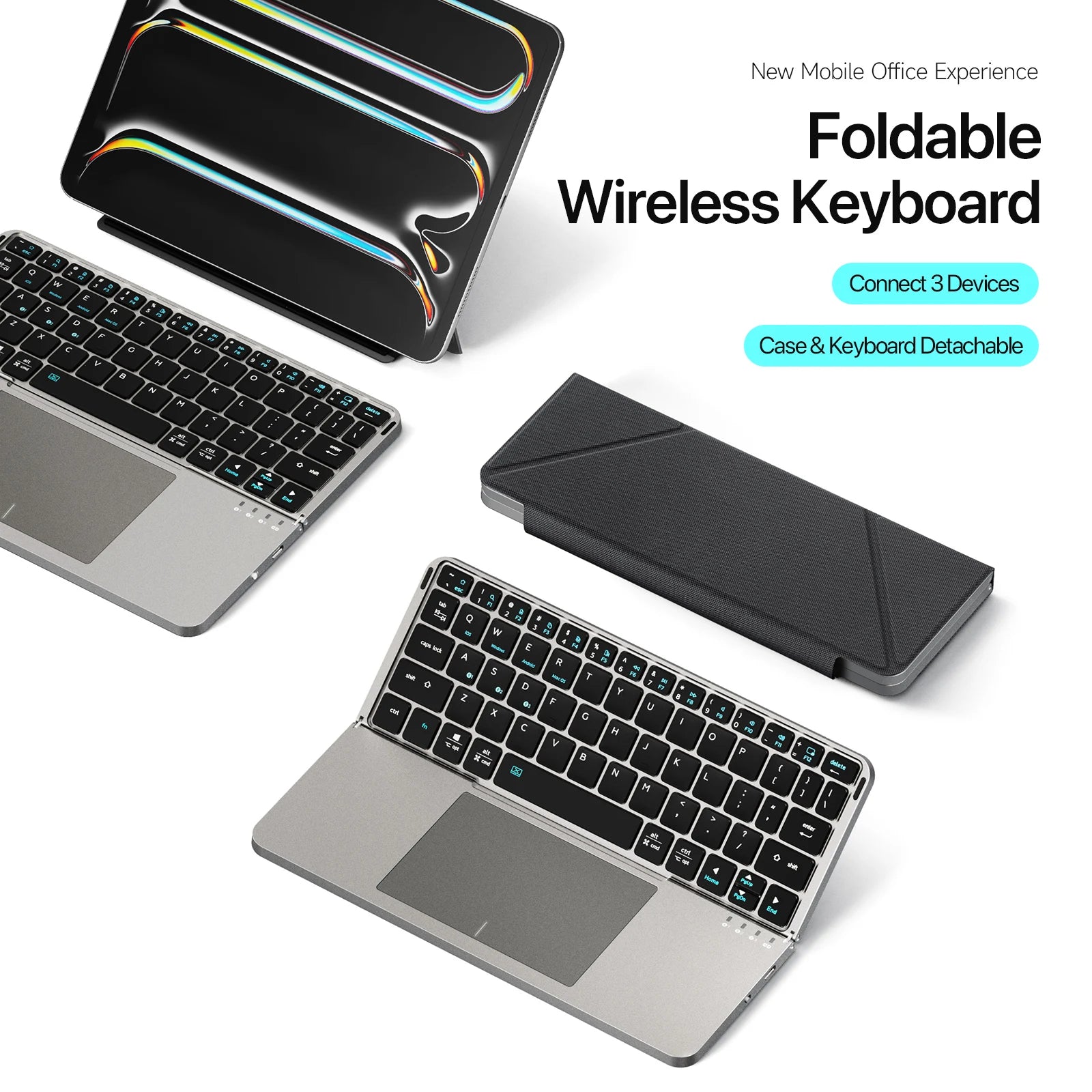 Clavier Bluetooth Pliable avec Touchpad Nomadly